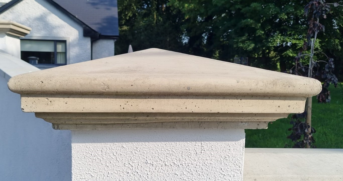 Stepped Concrete Pier Caps